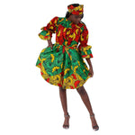 Women's Off Shoulder Short Dress with Ruffle Sleeves -- FI-3006