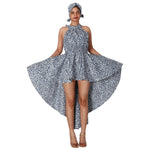 Women's Halter Neck Hi-Low Dress -- FI-3135