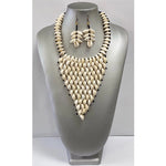 Cowrie Shell Full Beaded Necklace Set -- Jewelry A19