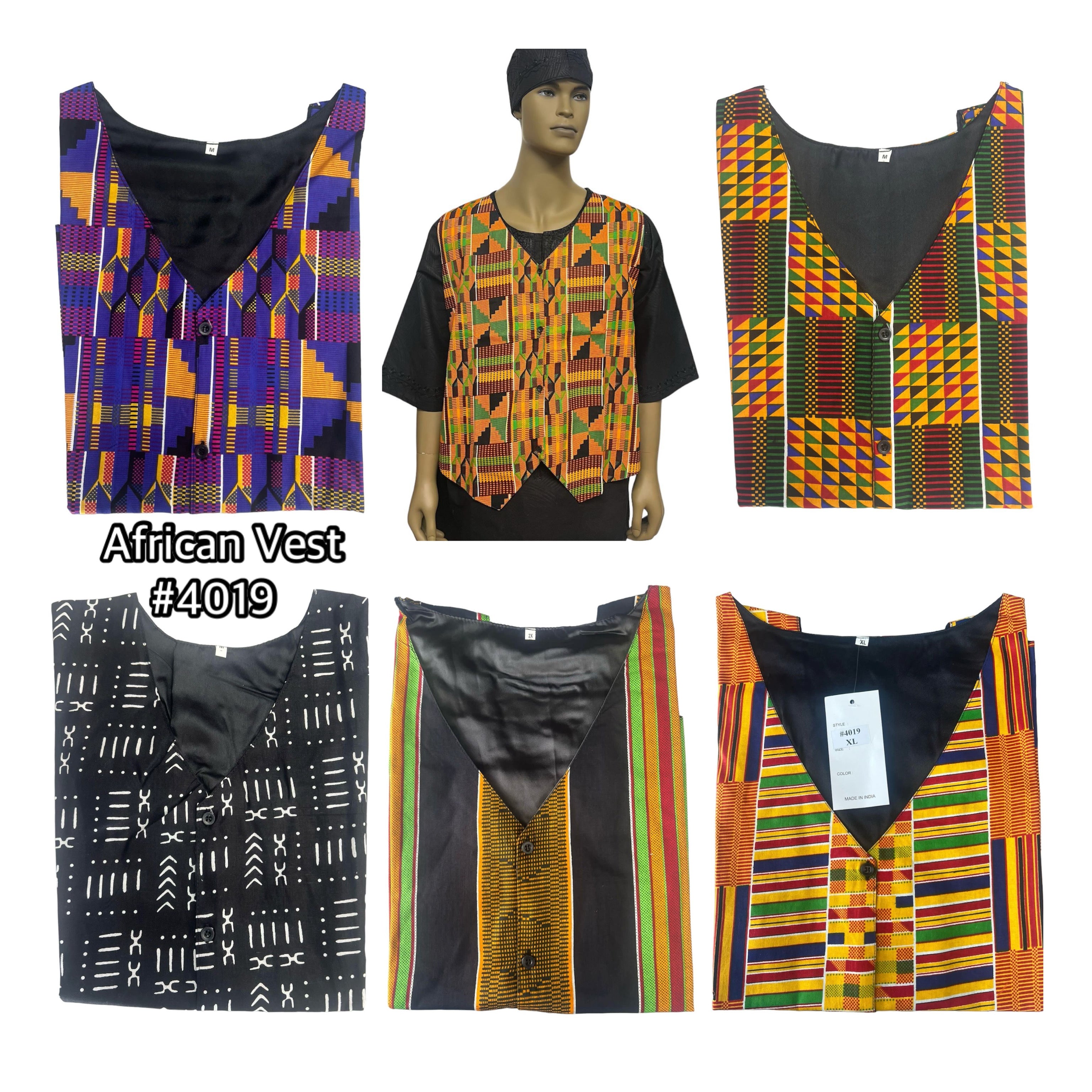 Men's African Vest -- #4019