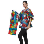 Womens Frill-sleeve Wrap Blouse FI-3052