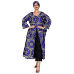 Women's Printed Duster Maxi Jacket -- FI-P50023