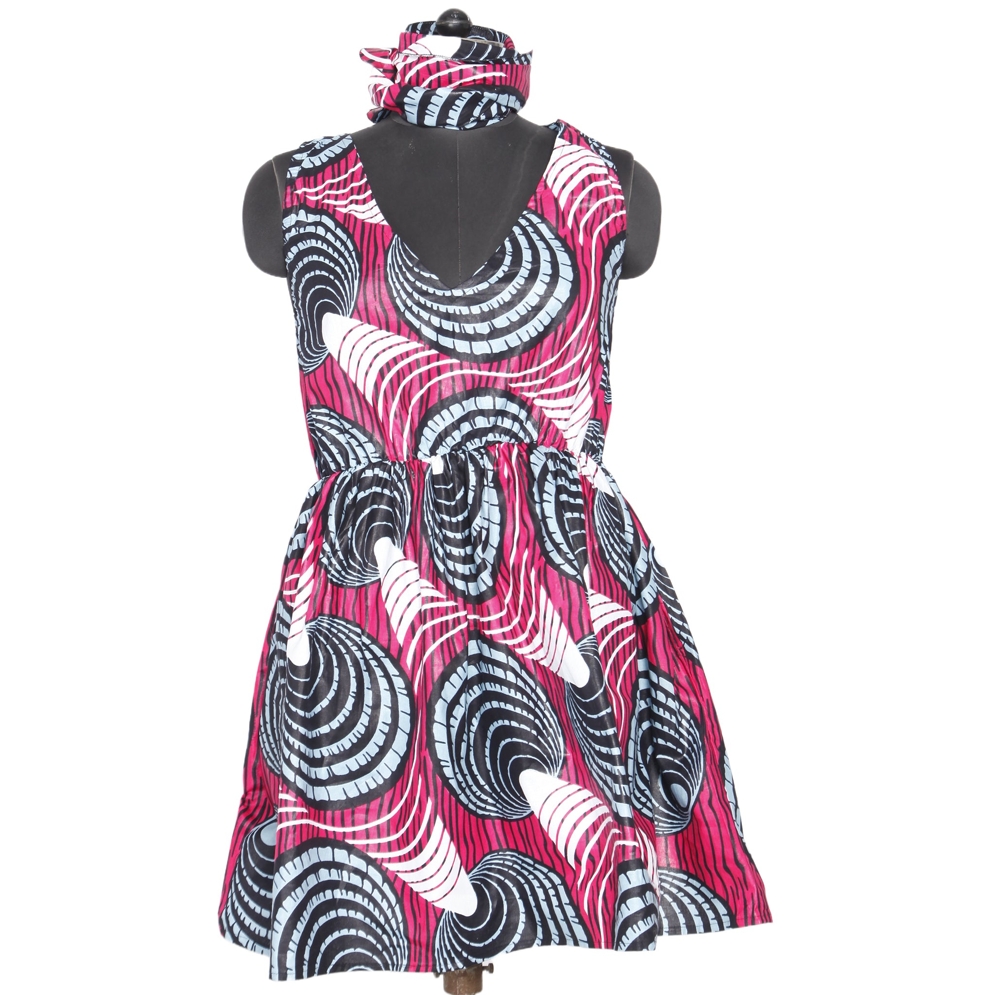 Women's Criss Cross Back Halter Neck Dress - Fi-2073 Women's Criss Cross Back Halter Neck Dress - Fi-2073