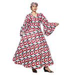 Women's Long Sleeve Smocking Short Dress with Bell Sleeves -- FI-50073