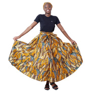 Women's African Printed Long Maxi Skirt -- FI-32