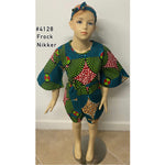Girl's African Print Frock Knicker Set #4128