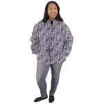 Women's Long Sleeves Printed Button Down Jacket - 1941