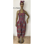 Women's Halter Neck Smocking Jumpsuit - FI-P3022