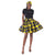 Women's African Print Mini Skirt and Tie Waist 