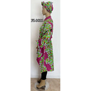 African Women's Oversized Hi-Low Collared Jacket -- FI-3033