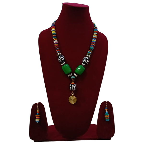 Beaded Necklace Set with Tribal Beads