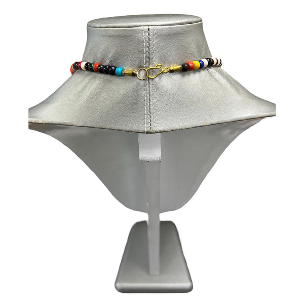 Women's Tribal Necklace Set with Multicolor Beads