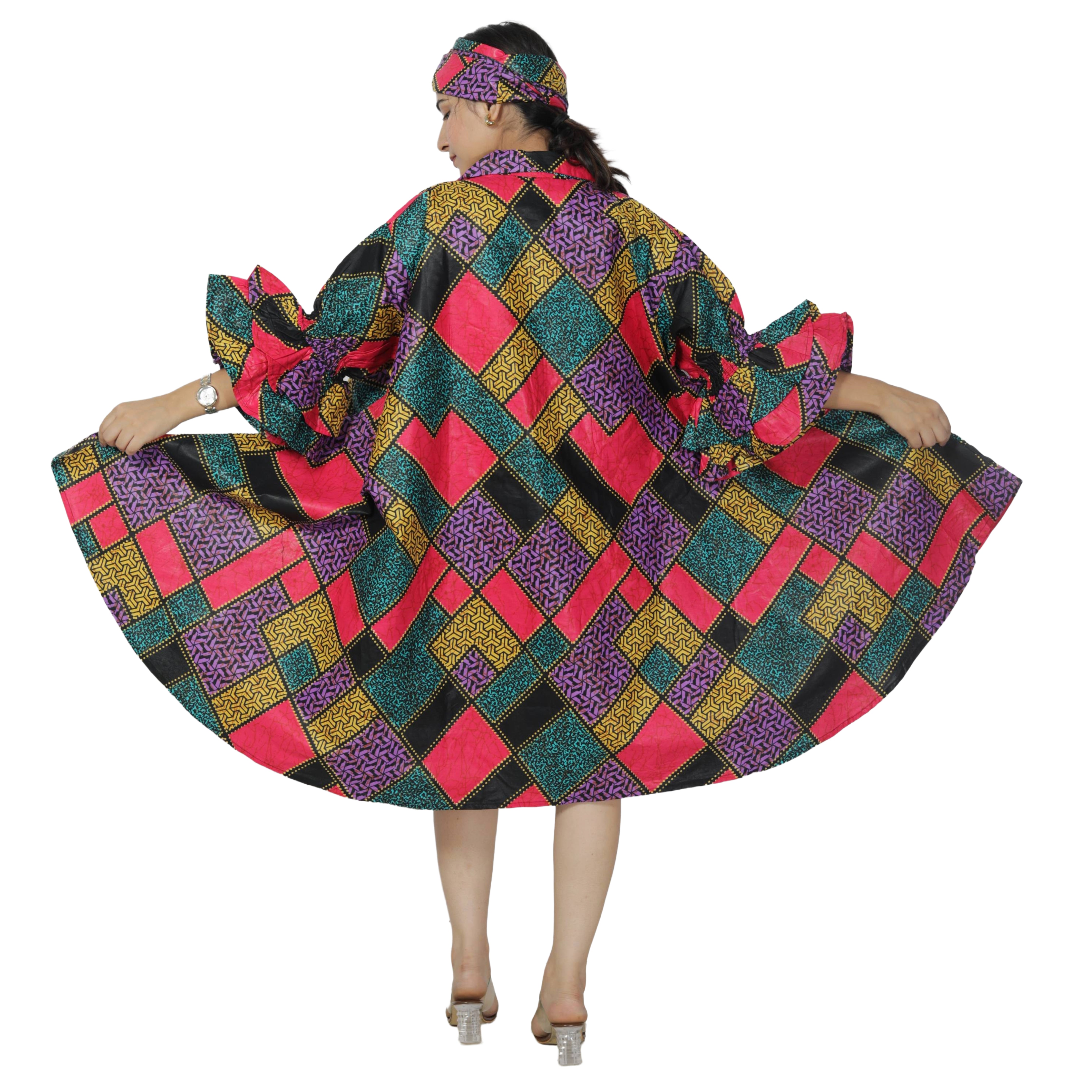 Women's Wide Short Jacket with Ruffle Sleeves -- FI-3133