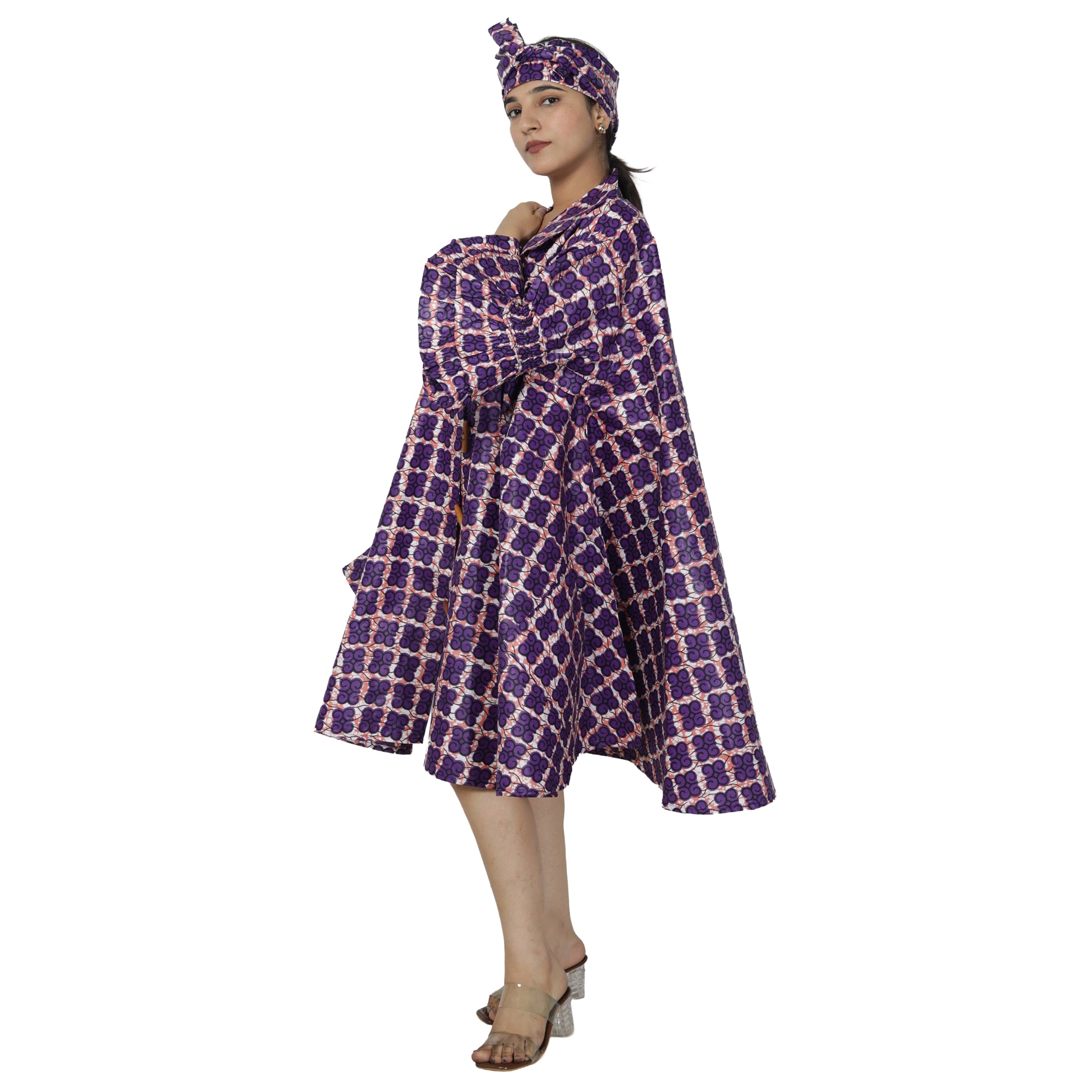 Women's Wide Short Jacket with Ruffle Sleeves -- FI-3133