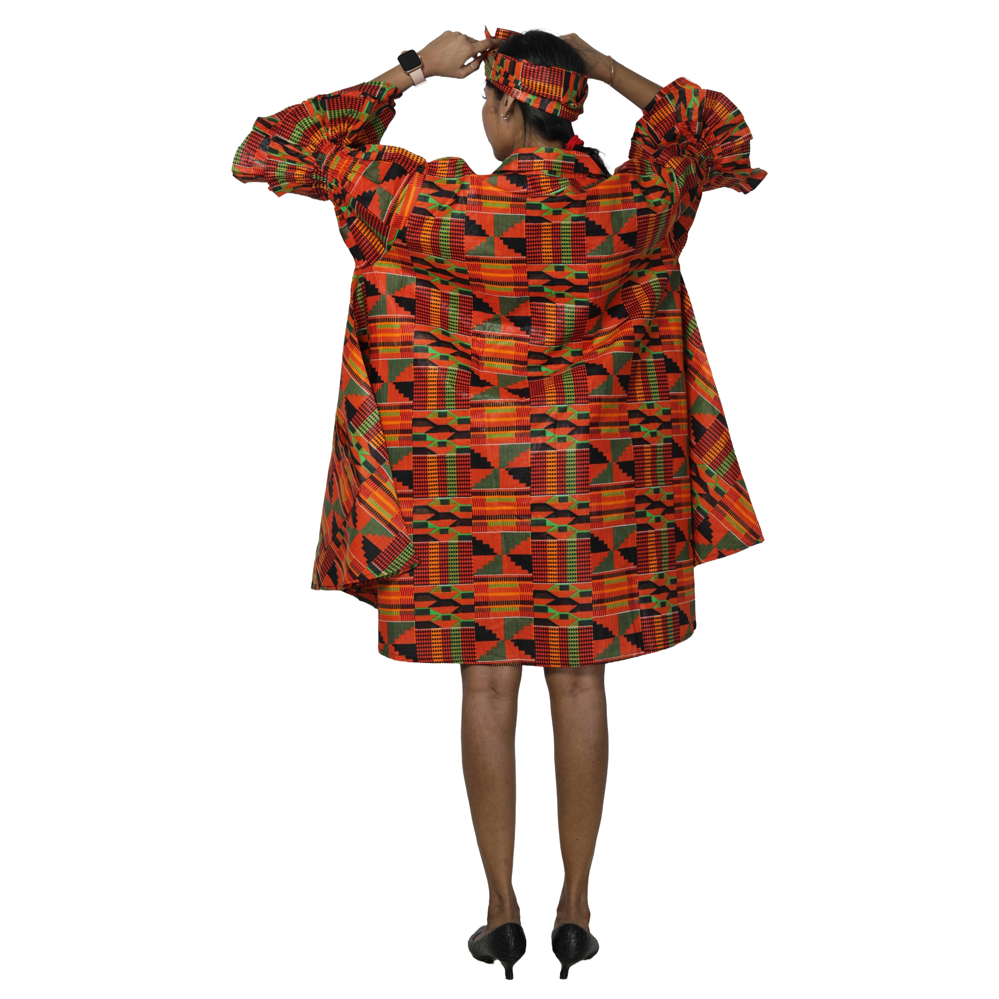 Women's Wide Short Jacket with Ruffle Sleeves -- FI-3133