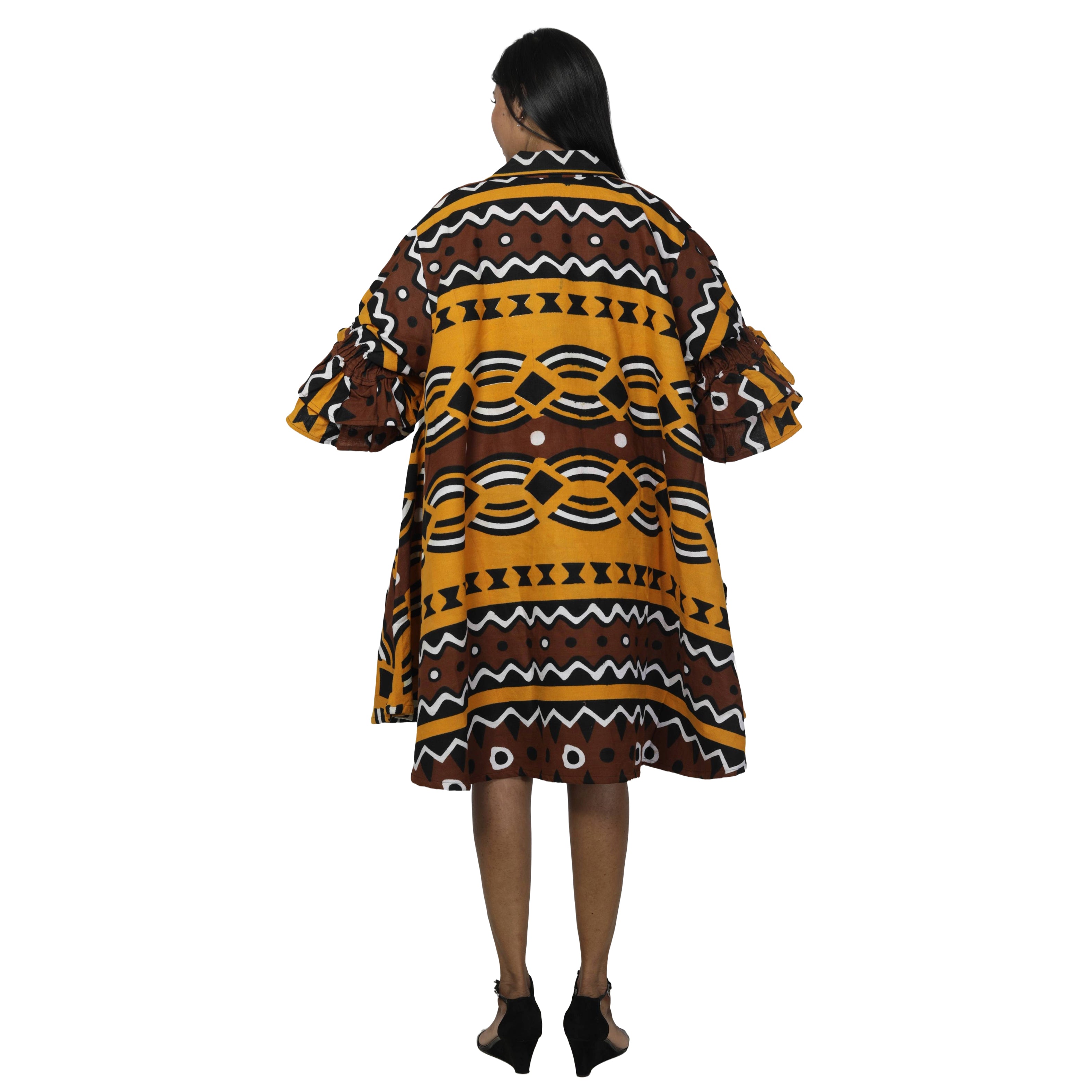 Women's Toggle Ruffle Sleeve Jacket -- FI-3144