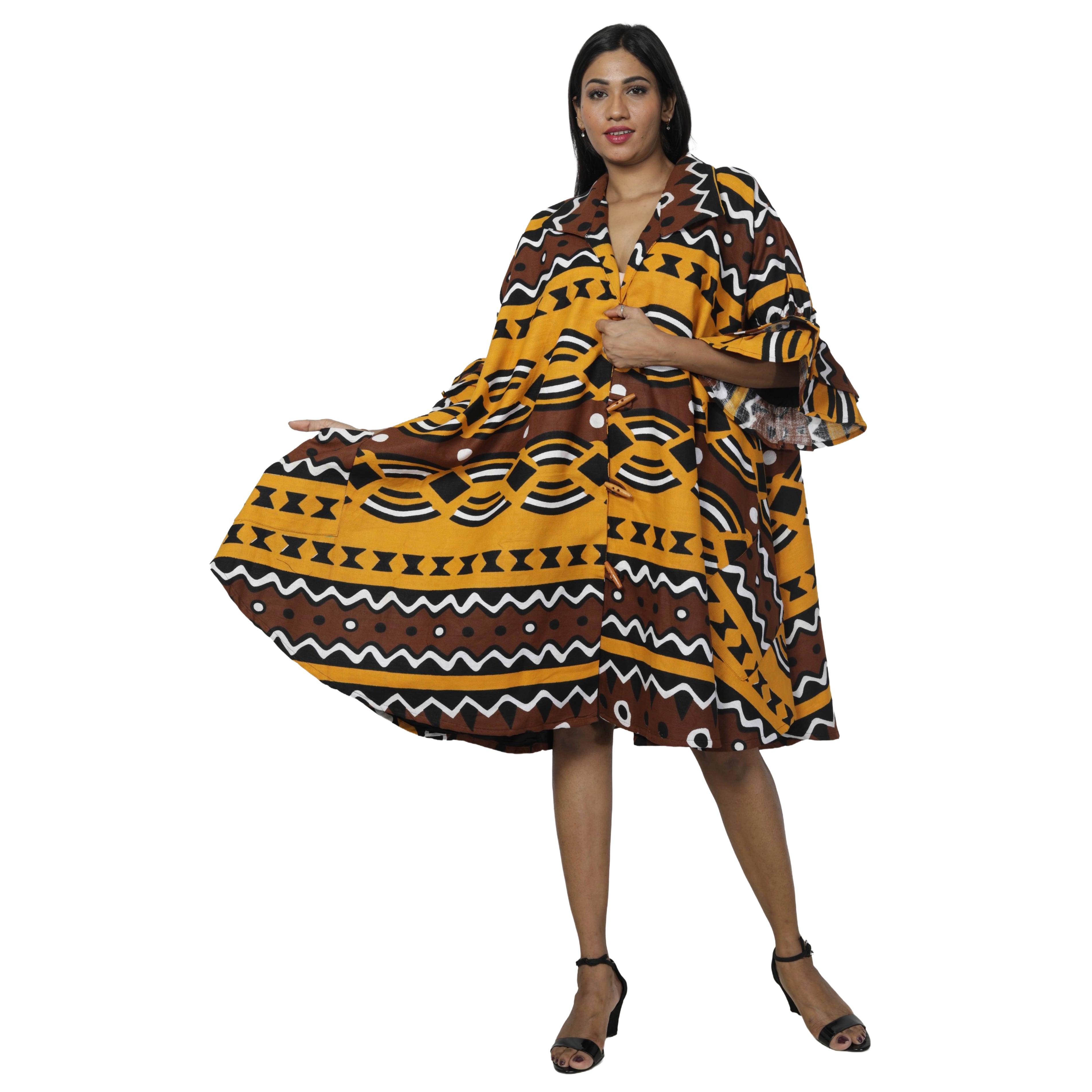 Women's Toggle Ruffle Sleeve Jacket -- FI-3144