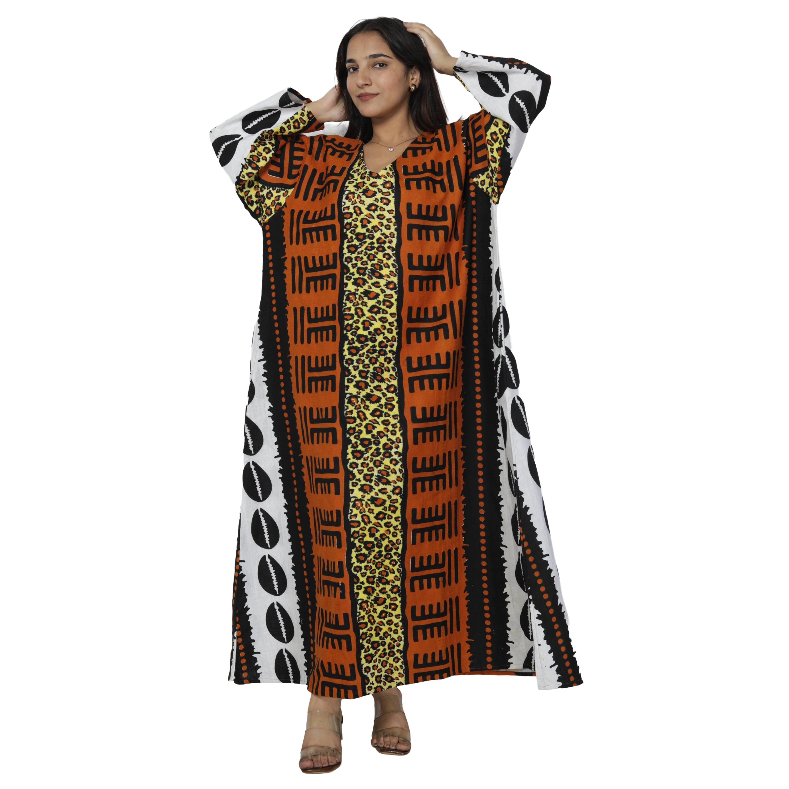 Women's Long Sleeve Loose Maxi Dress -- FI-150