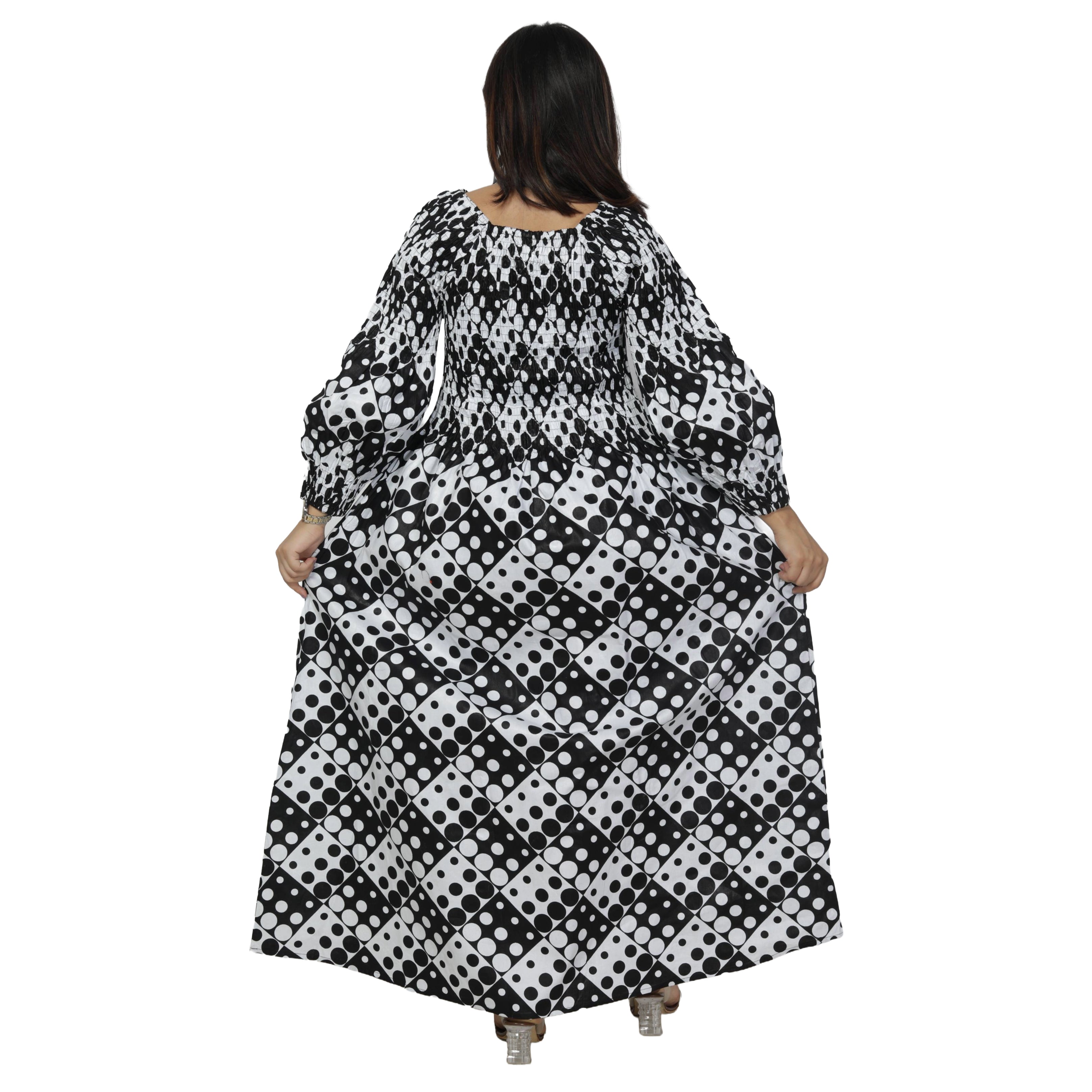 Women's African Printed Off Shoulder Maxi Dress -- FI-50084