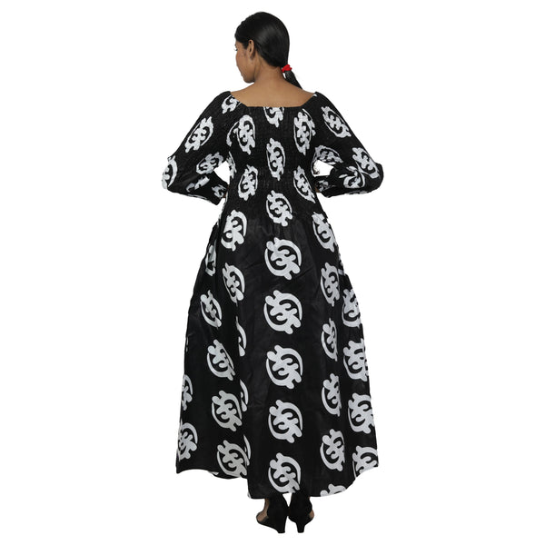 Women's African Printed Off Shoulder Maxi Dress -- FI-50084