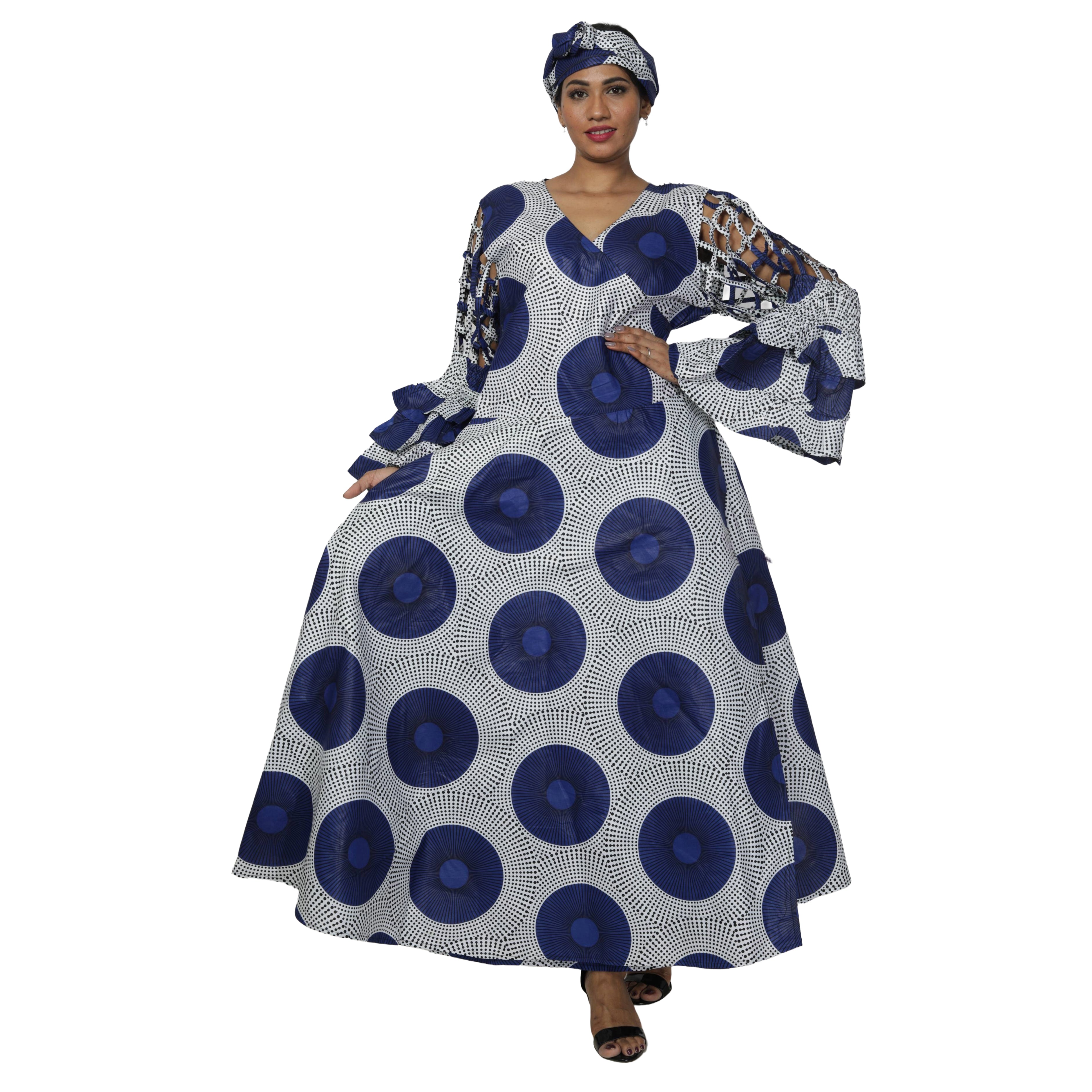 Women's Cage Sleeve Maxi Wrap Dress -- FI-ST71 FS