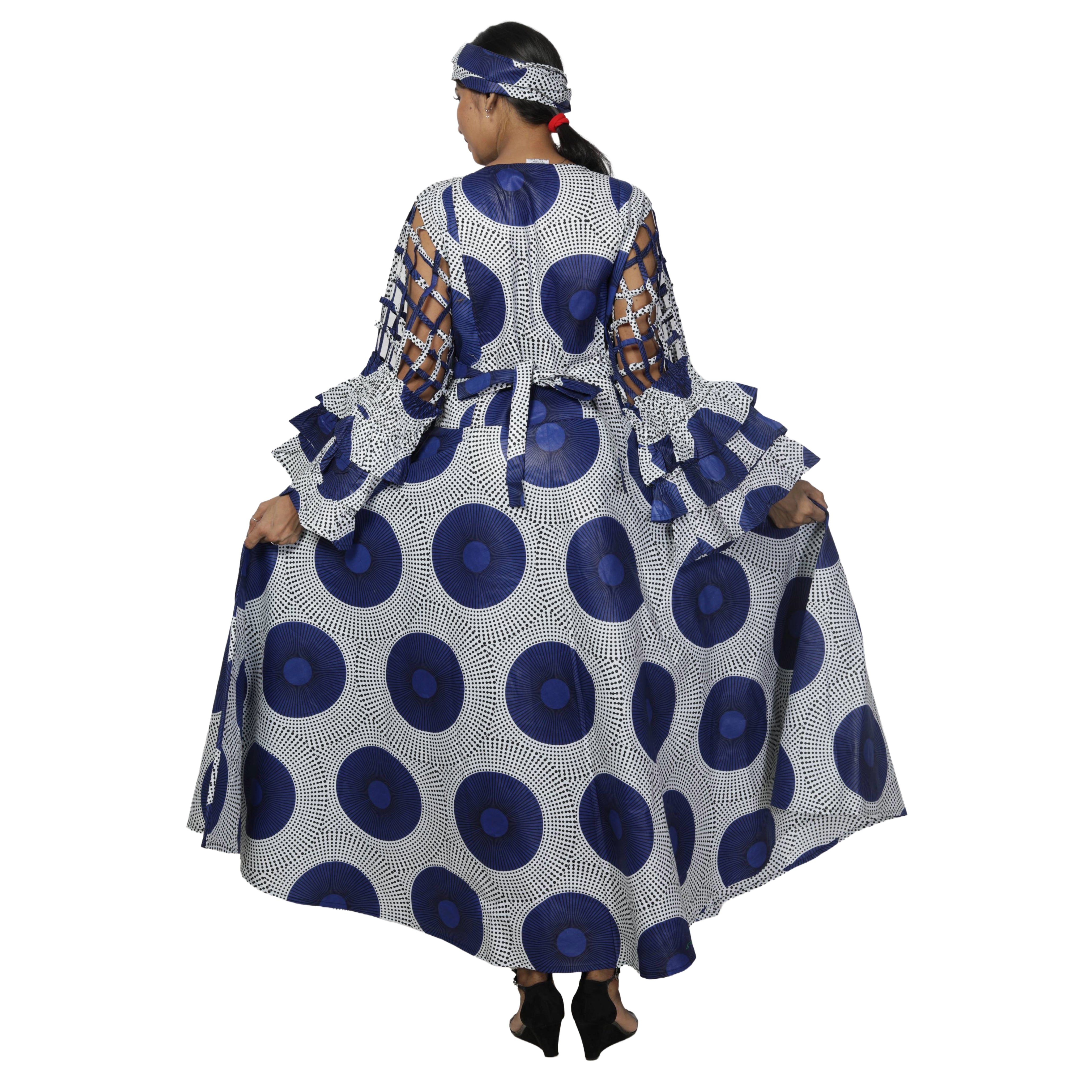 Women's Cage Sleeve Maxi Wrap Dress -- FI-ST71 FS