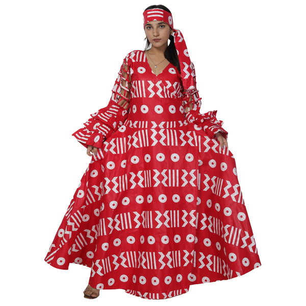 Women's Cage Sleeve Maxi Wrap Dress -- FI-ST71 FS