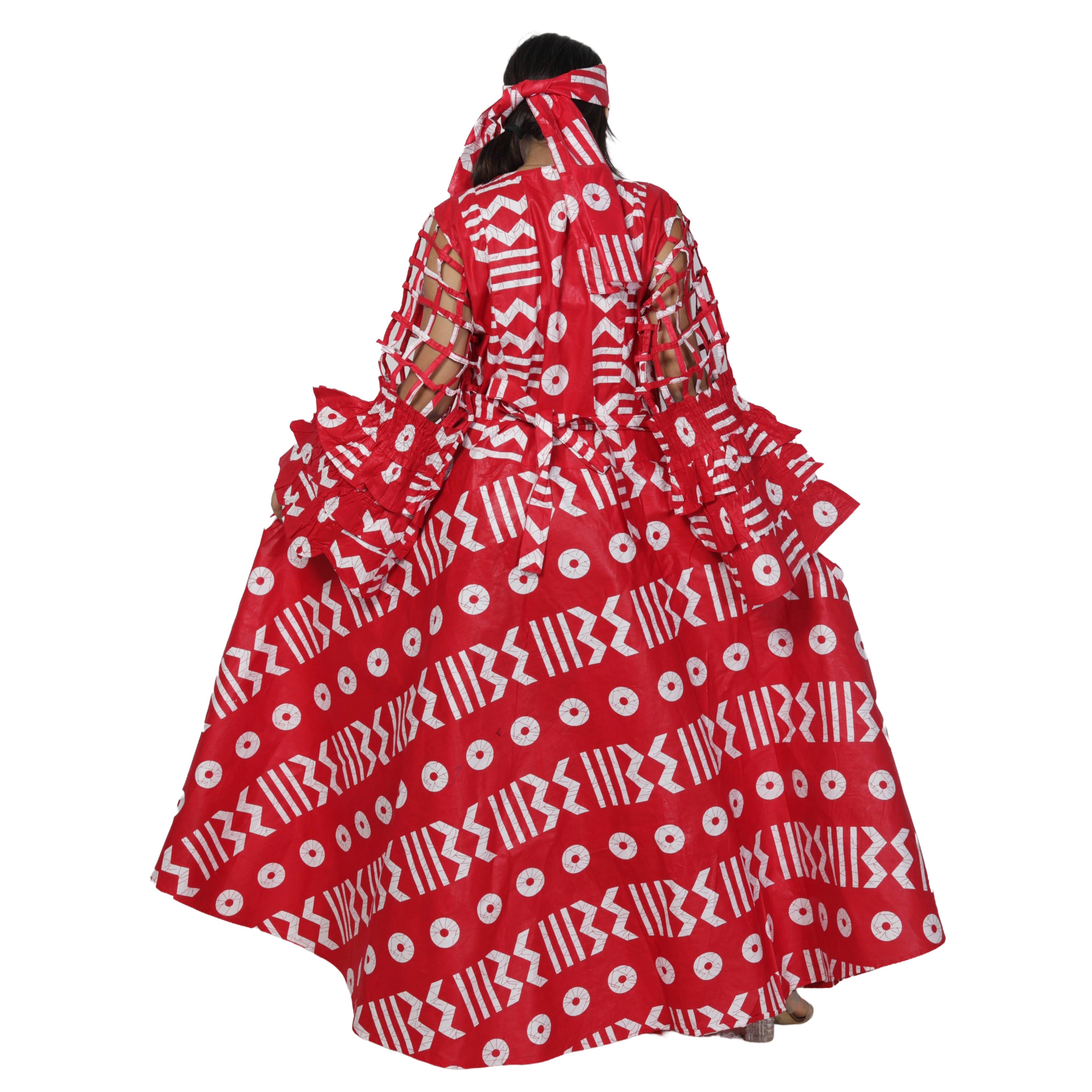 Women's Cage Sleeve Maxi Wrap Dress -- FI-ST71 FS