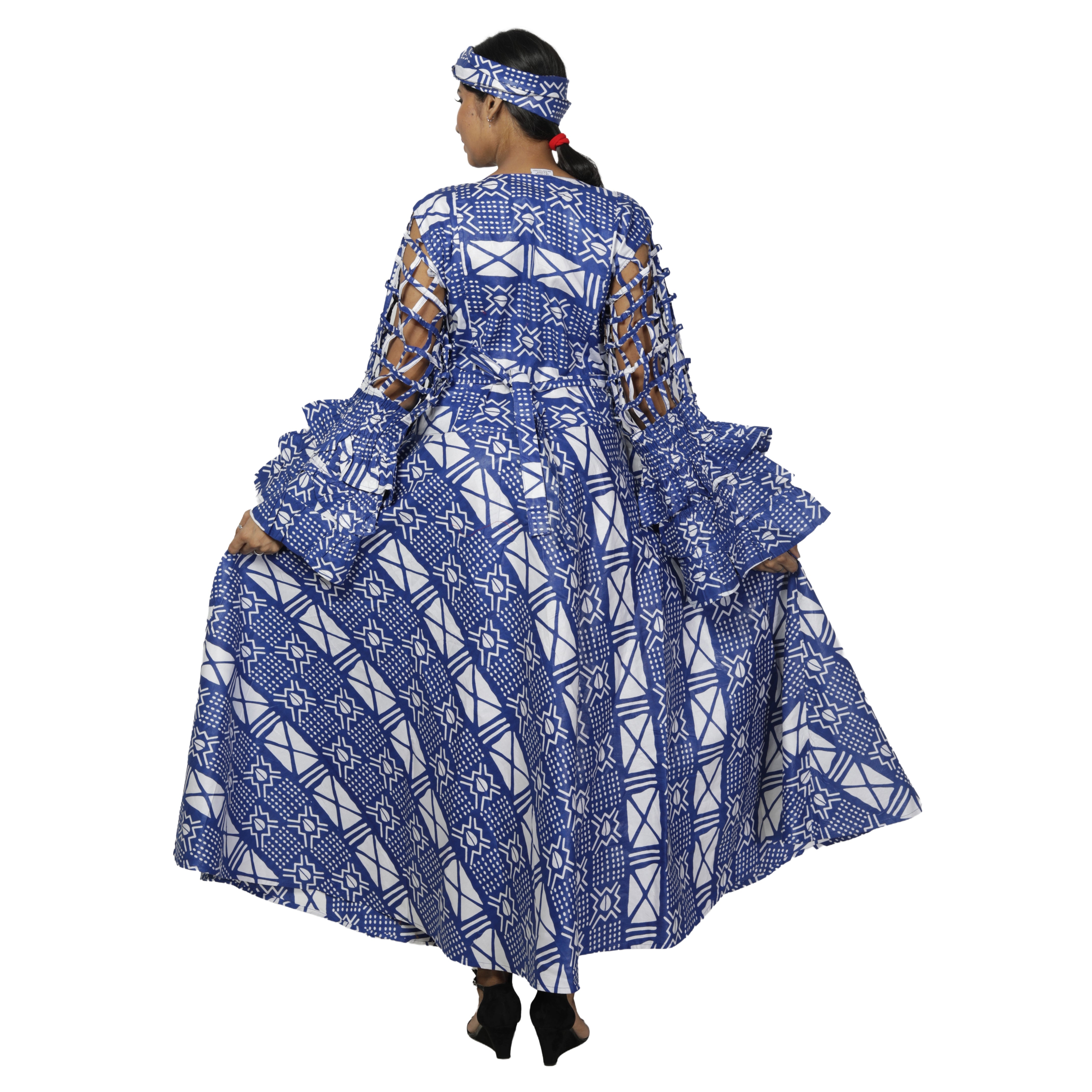 Women's Cage Sleeve Maxi Wrap Dress -- FI-ST71 FS