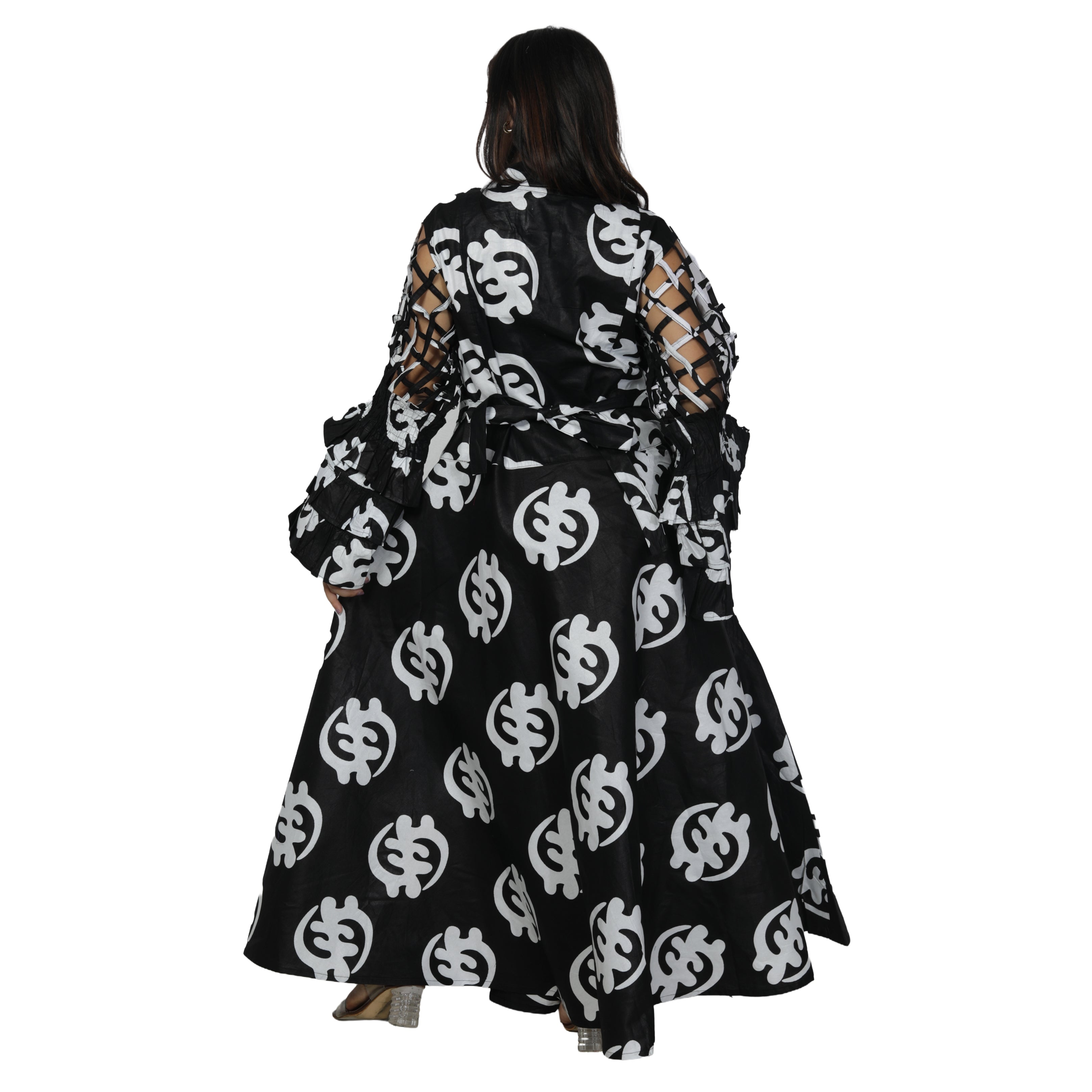 Women's Cage Sleeve Maxi Wrap Dress -- FI-ST71 FS