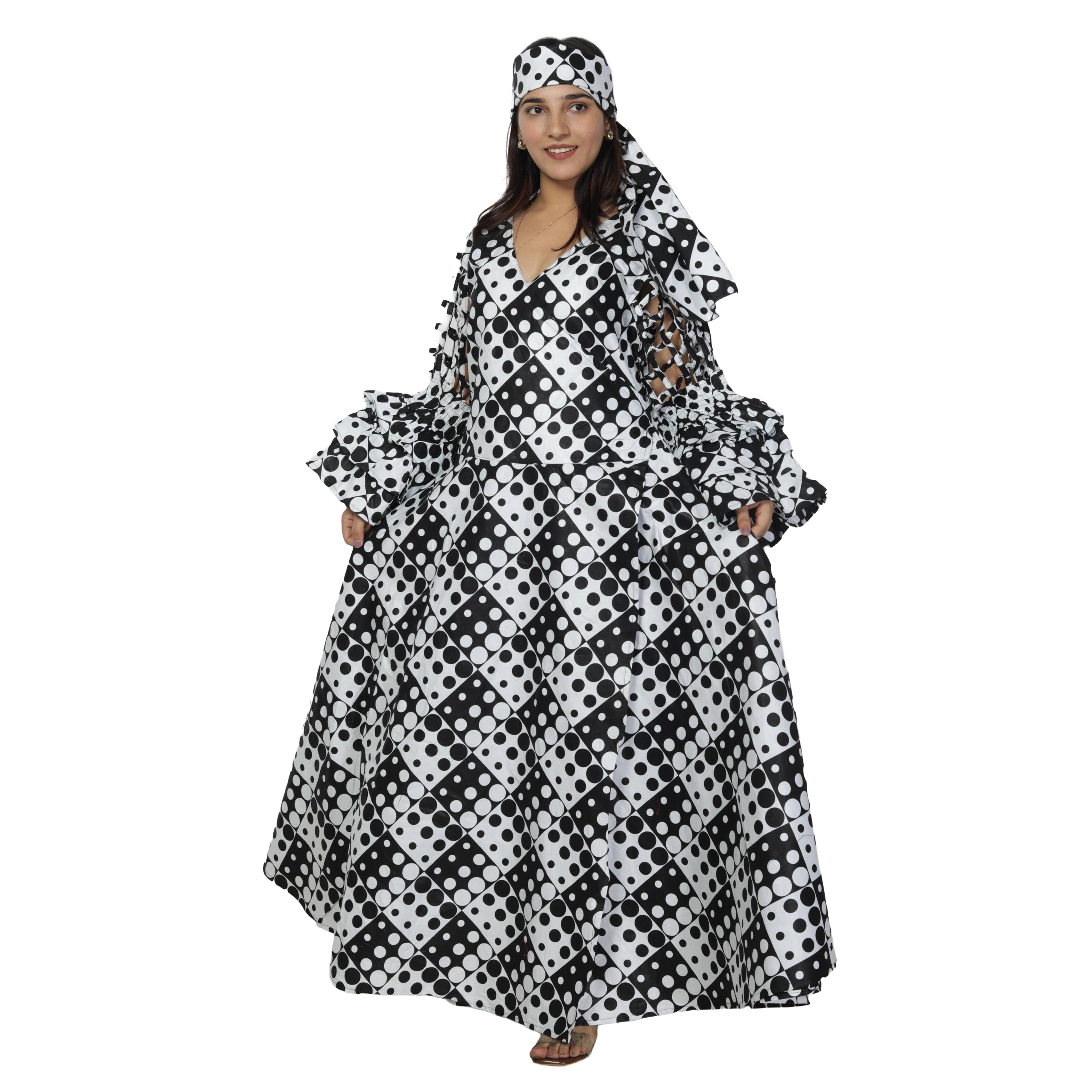 Women's Cage Sleeve Maxi Wrap Dress -- FI-ST71 FS