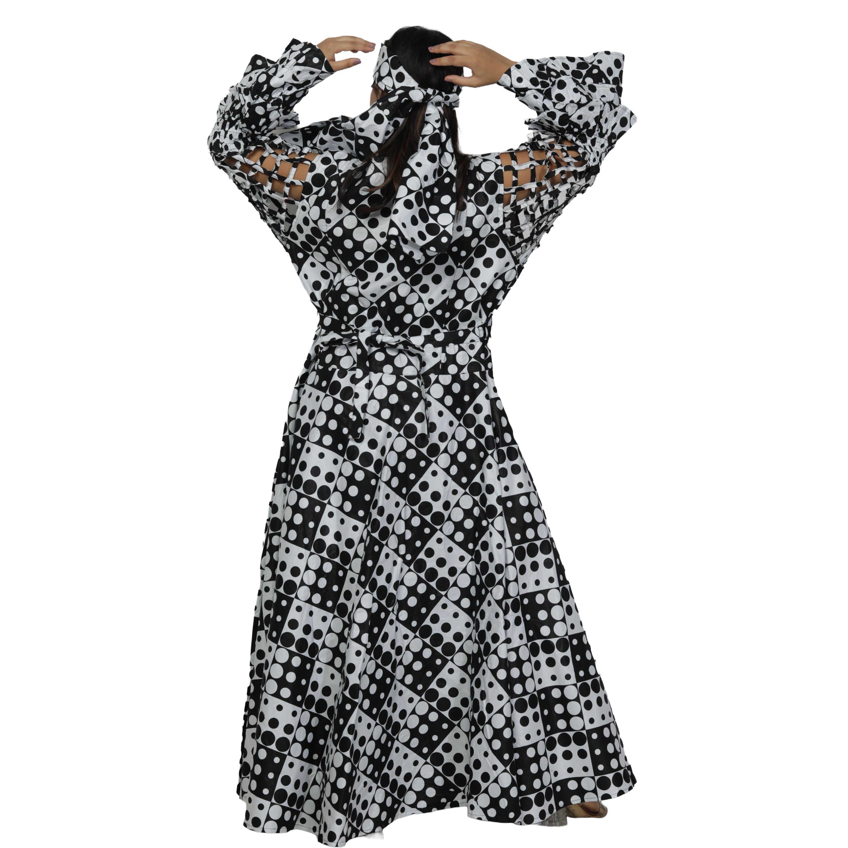 Women's Cage Sleeve Maxi Wrap Dress -- FI-ST71 FS