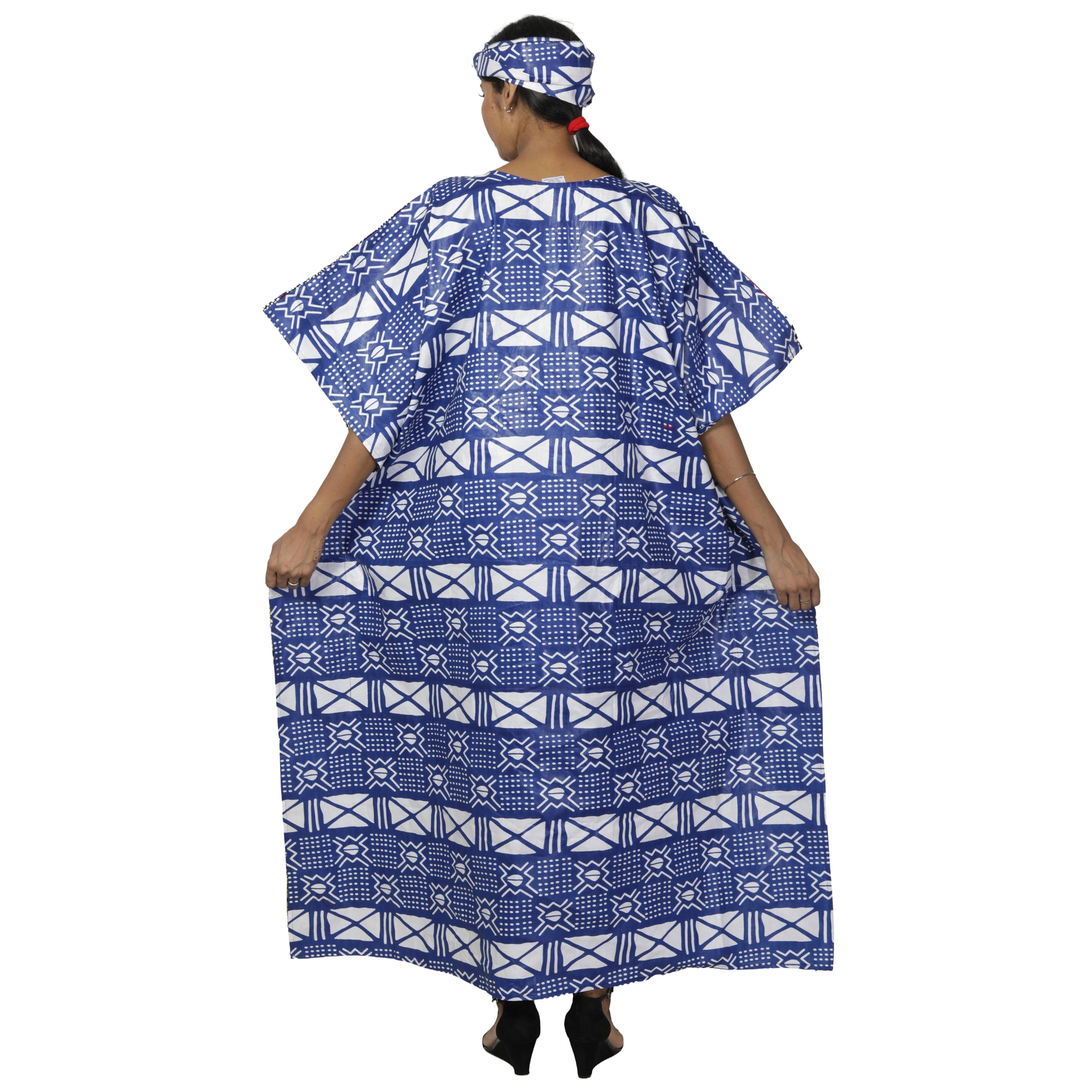 Women's African Print Patchwork Kaftan -- FI-9011