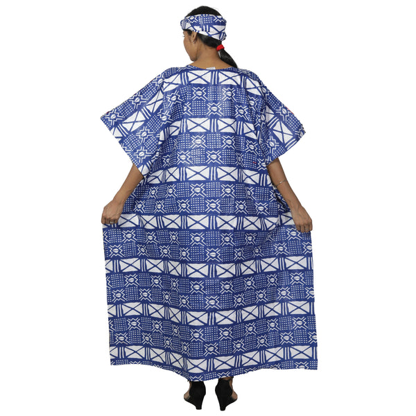 Women's African Print Patchwork Kaftan -- FI-9011