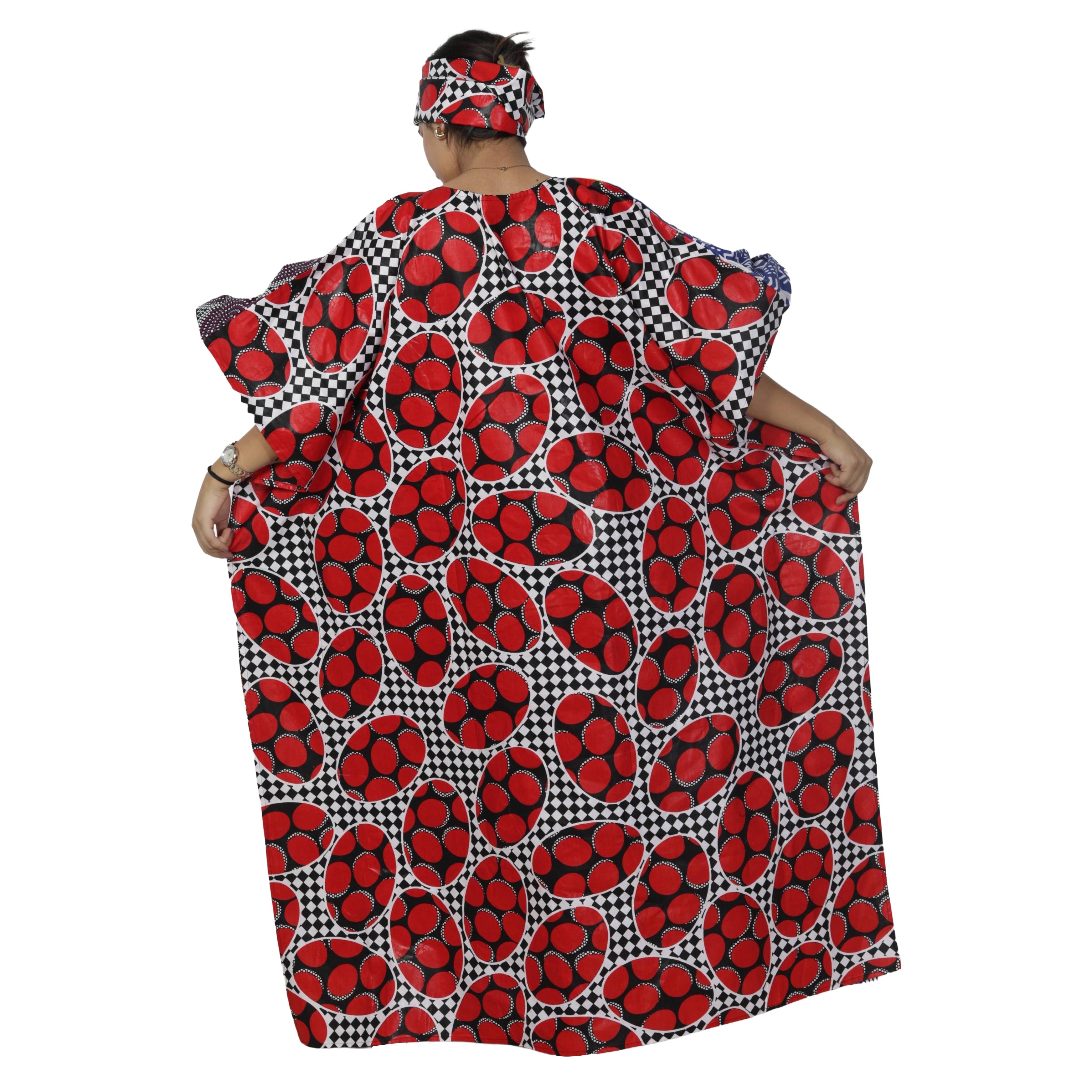 Women's African Print Patchwork Kaftan -- FI-9011