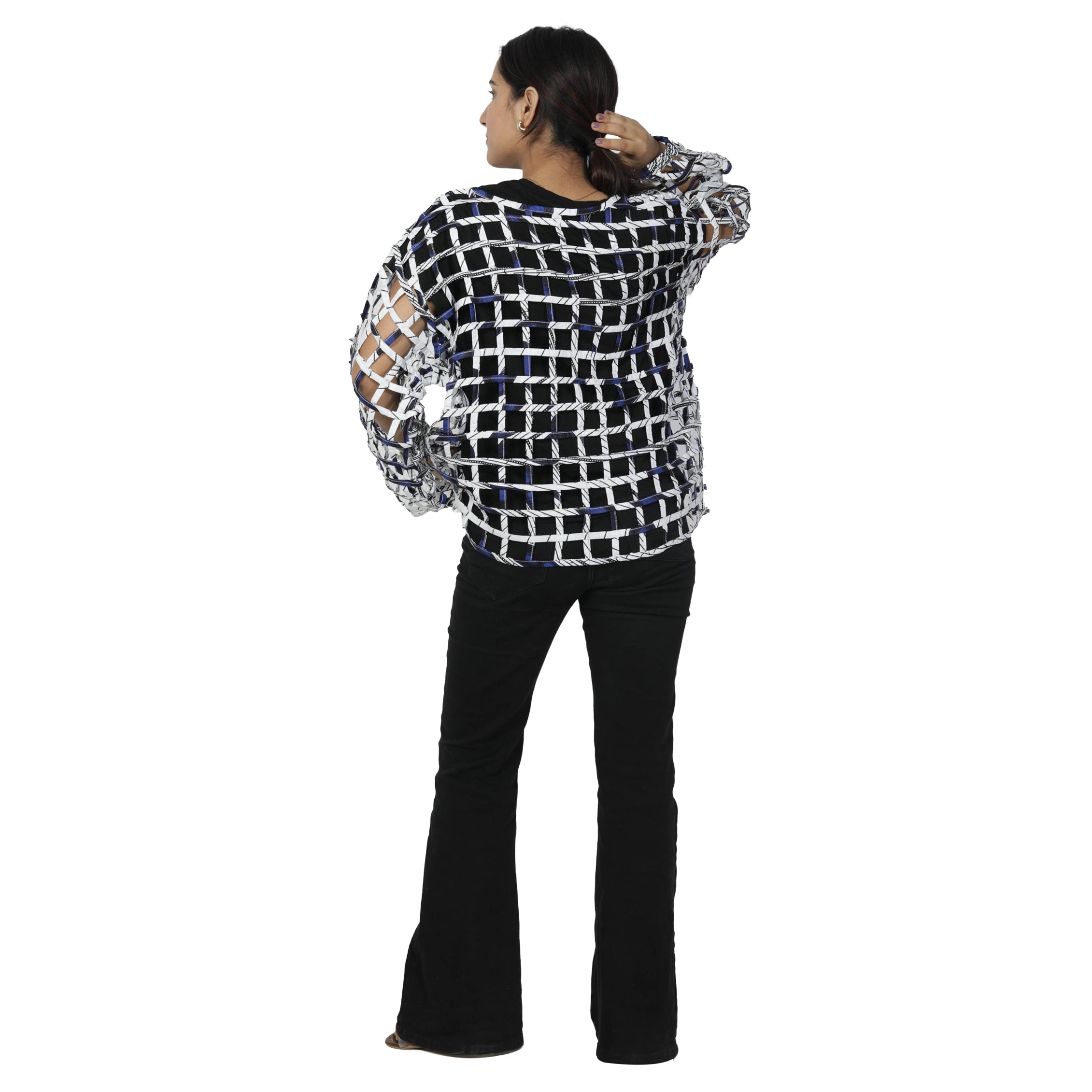 Women's Short Cage Jacket with Buttons -- FI-ST131
