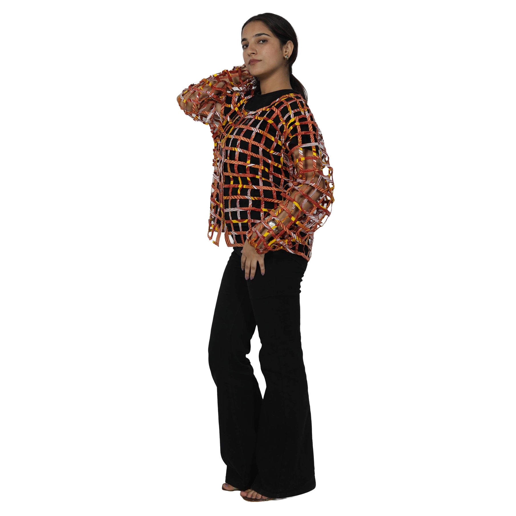 Women's Short Cage Jacket with Buttons -- FI-ST131