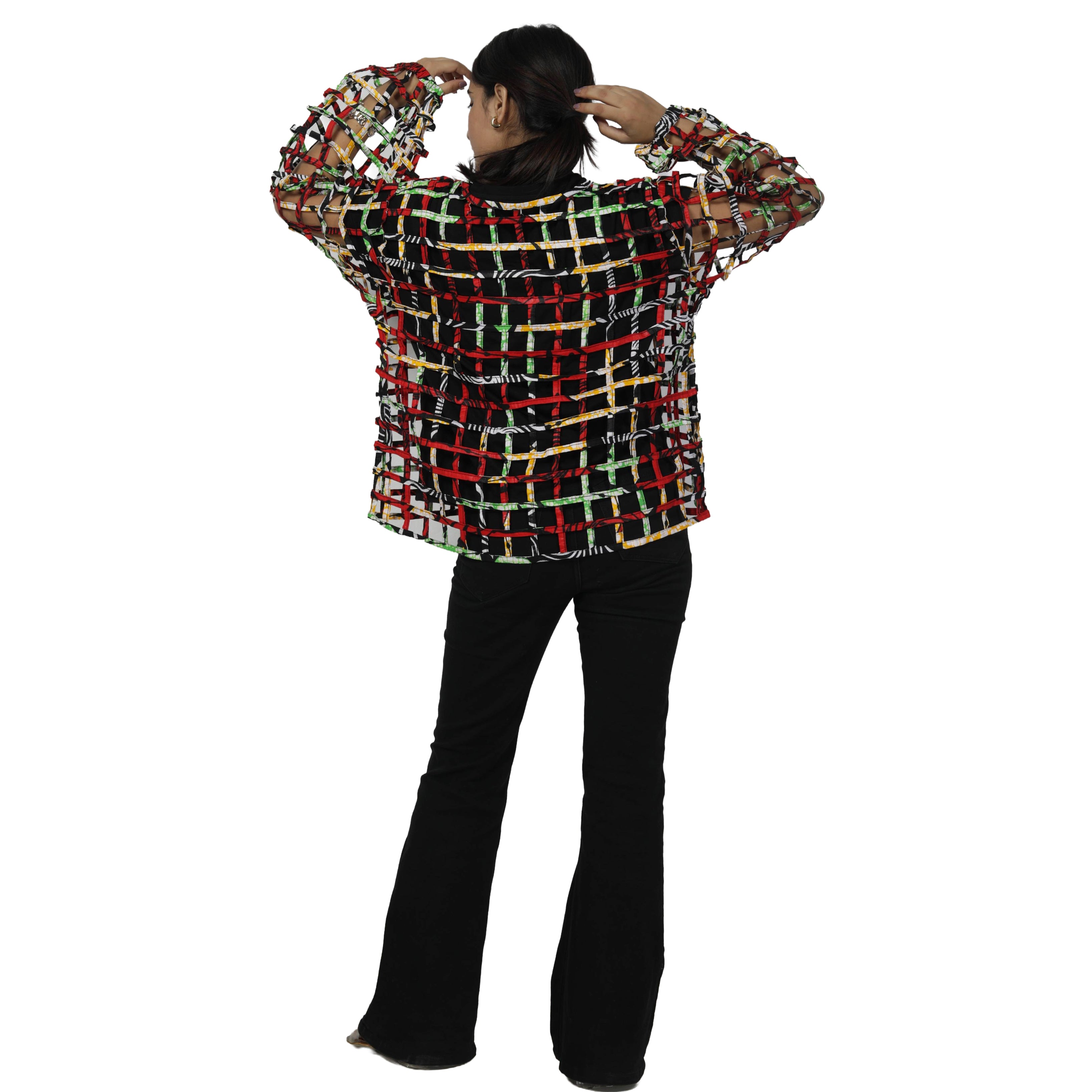 Women's Short Cage Jacket with Buttons -- FI-ST131