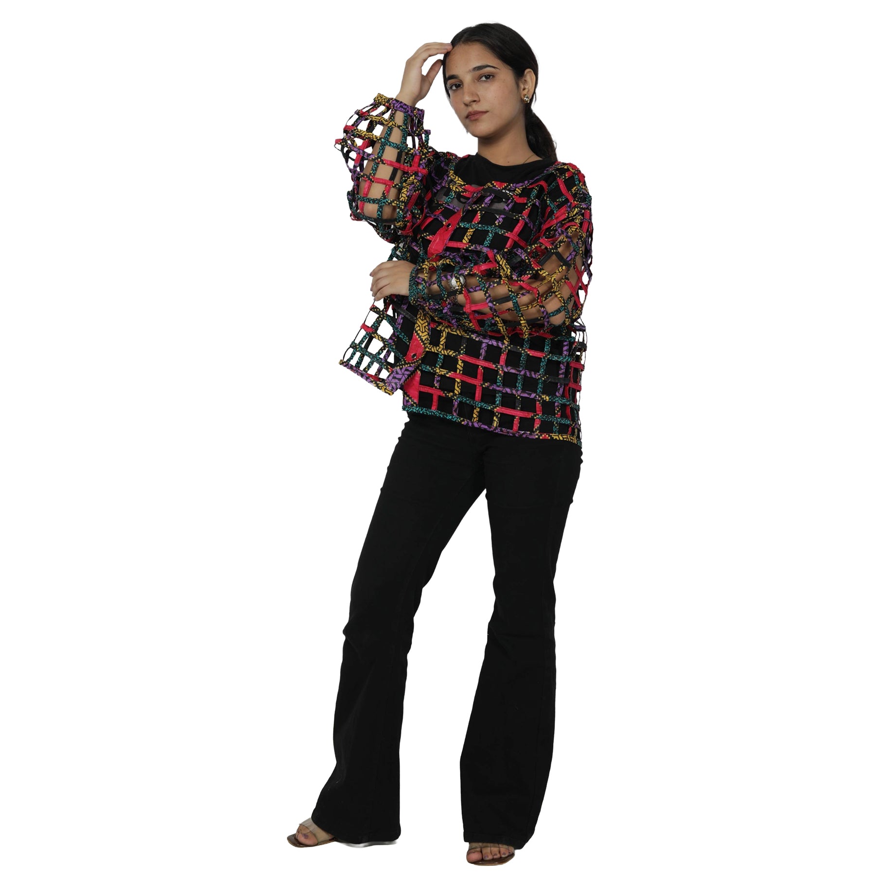 Women's Short Cage Jacket with Buttons -- FI-ST131