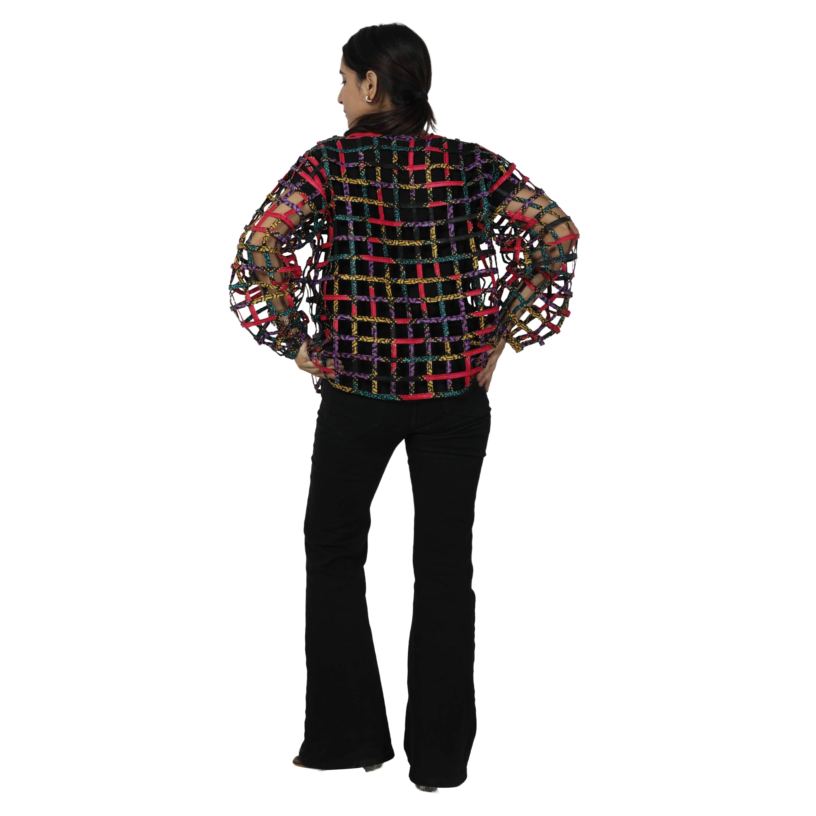 Women's Short Cage Jacket with Buttons -- FI-ST131