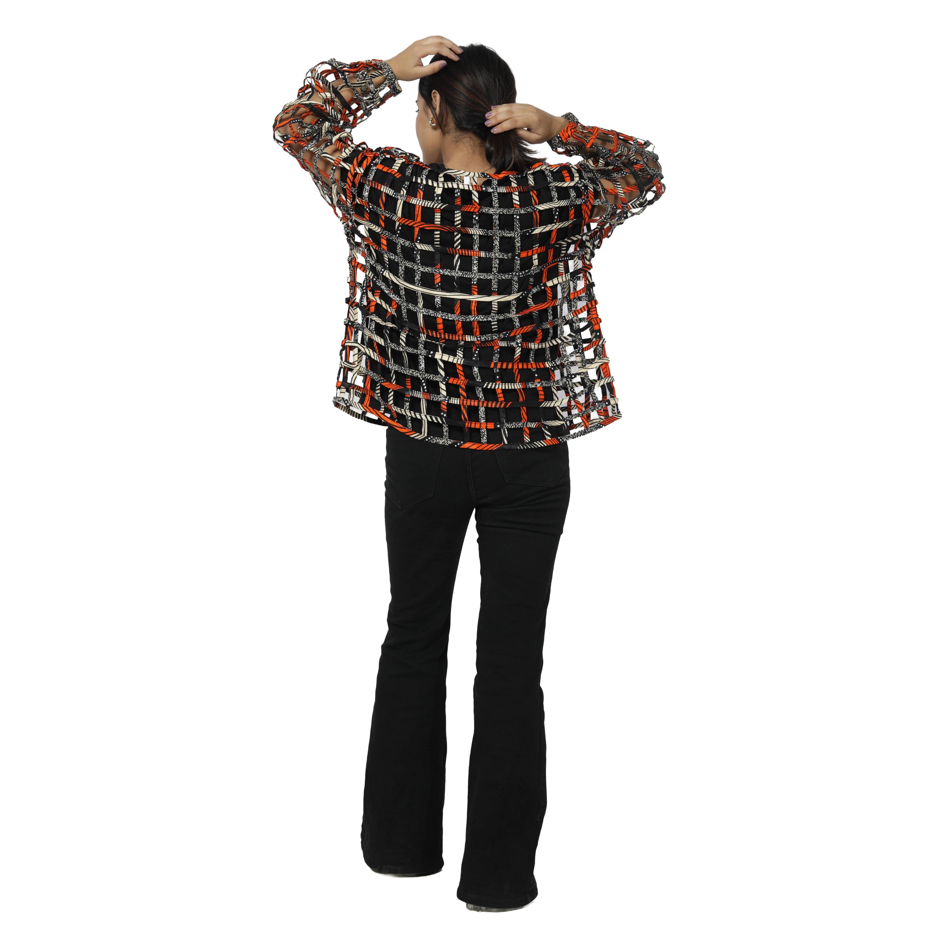 Women's Short Cage Jacket with Buttons -- FI-ST131