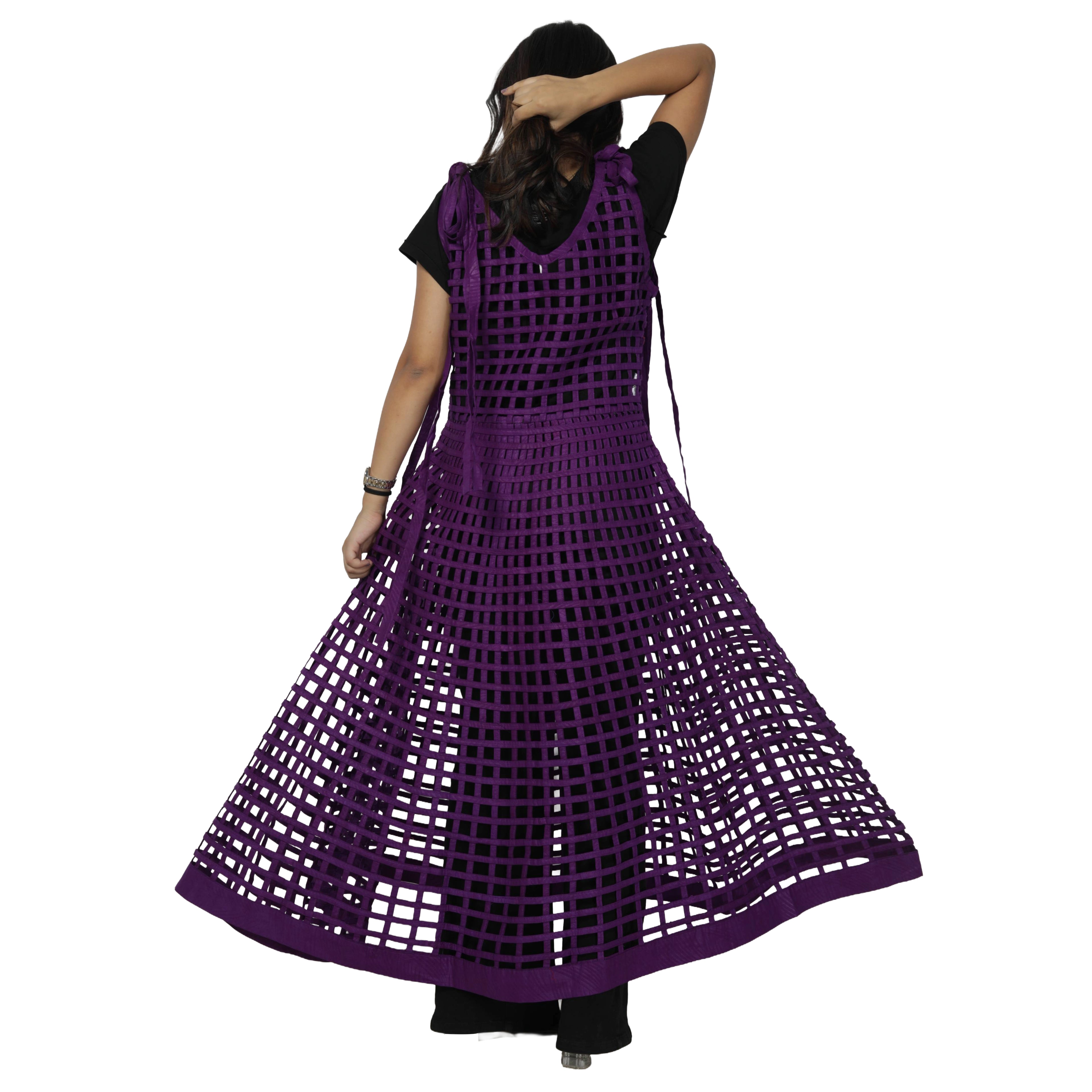 Women's Sleeveless Cage Dress with Zipper -- FI-ST132