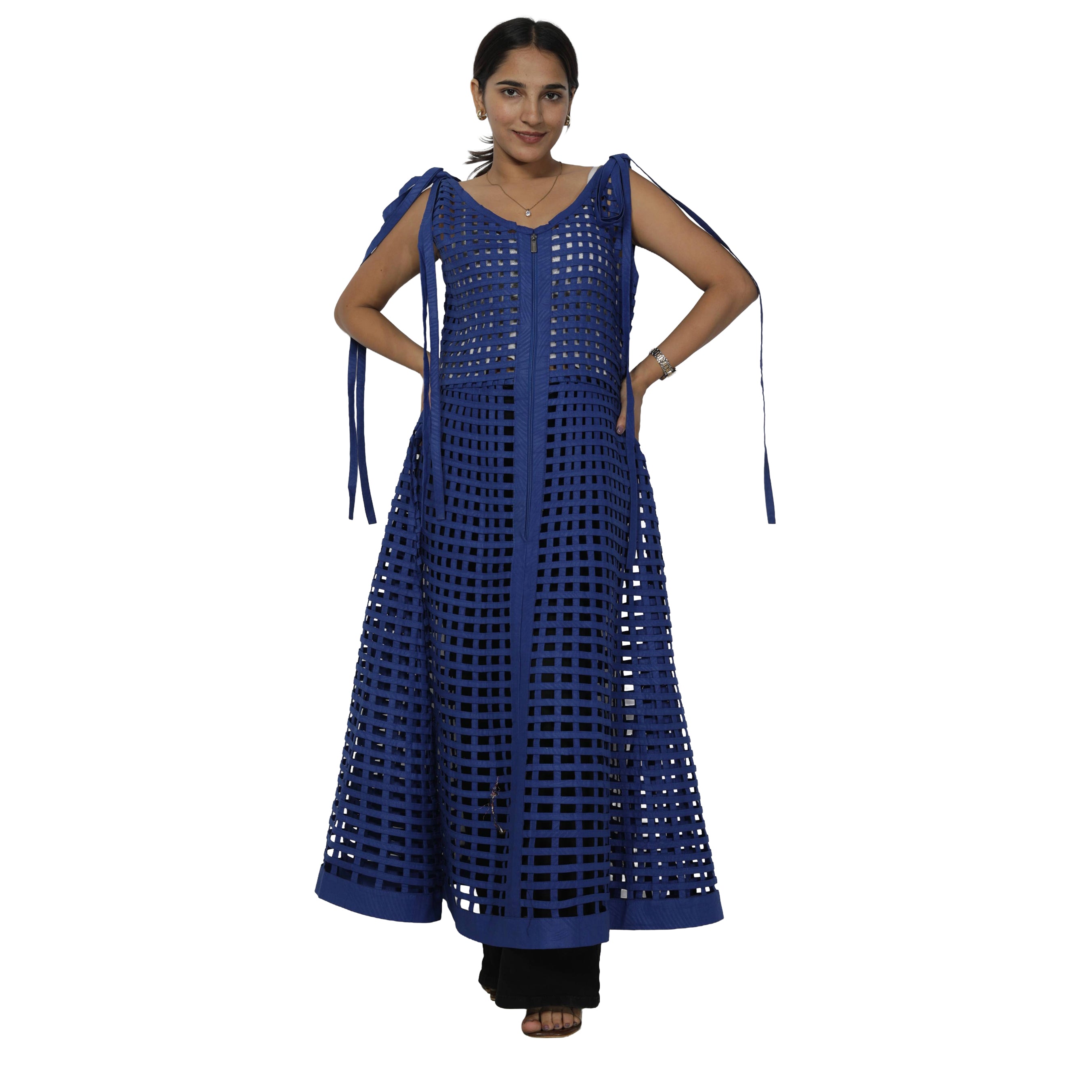 Women's Sleeveless Cage Dress with Zipper -- FI-ST132