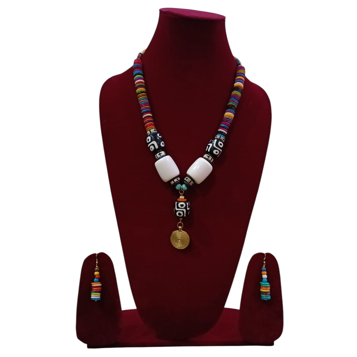 Beaded Necklace Set with Tribal Beads