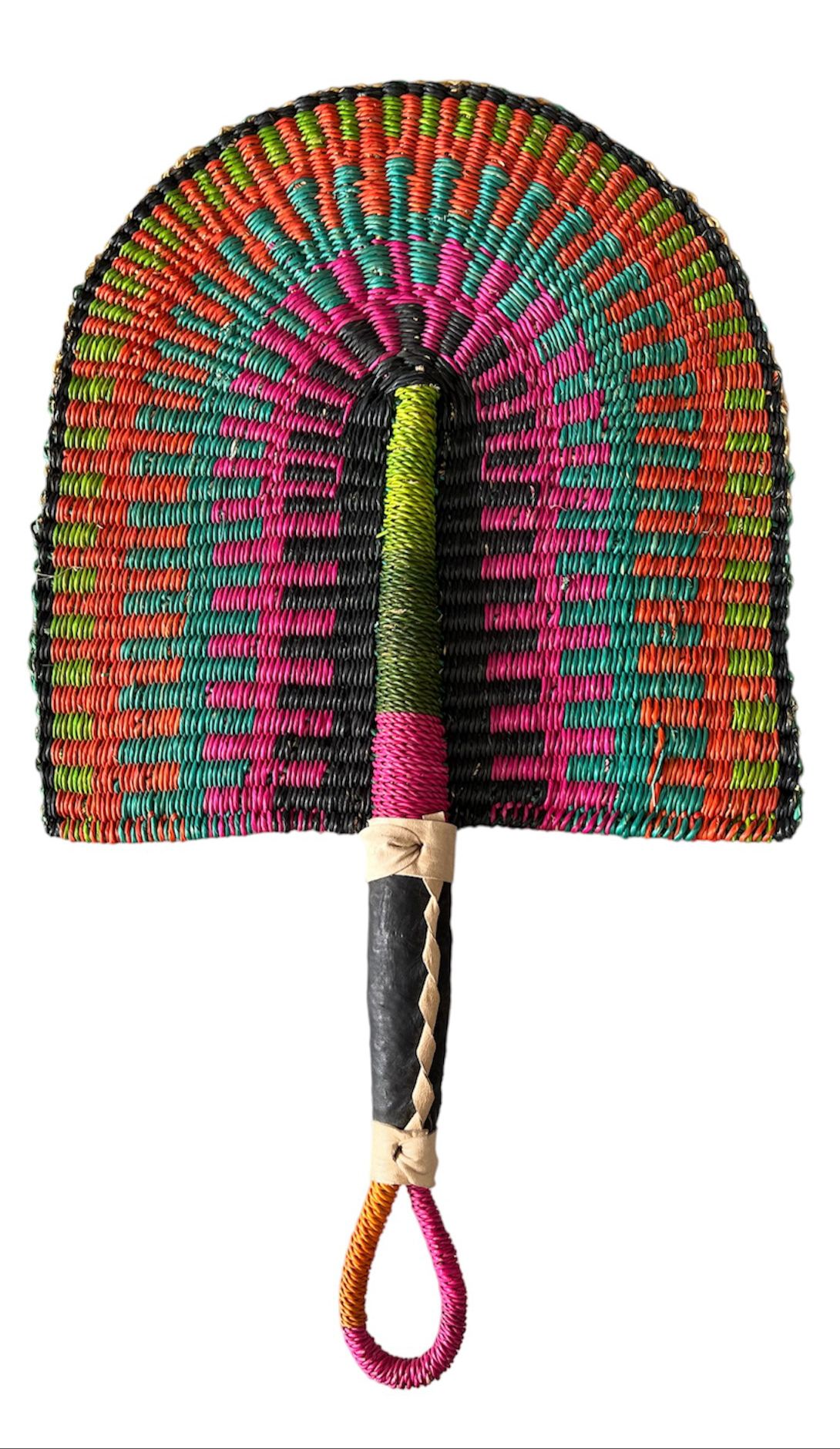 African Hand Woven Fans -- Set of 12