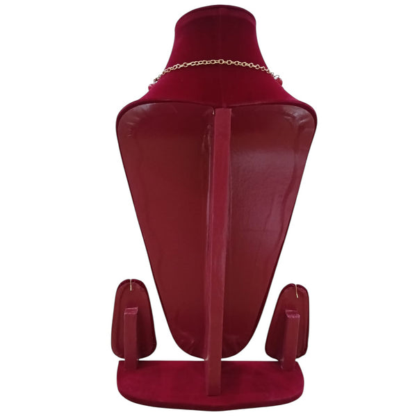 Women's Solid Resin Necklace Set with Drop Earrings