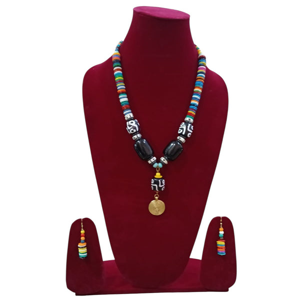Beaded Necklace Set with Tribal Beads