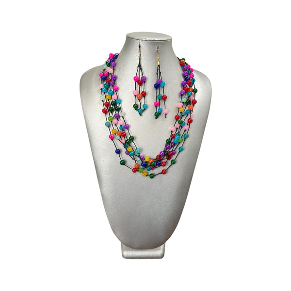 Women's Multi Strand Beaded Necklace Set