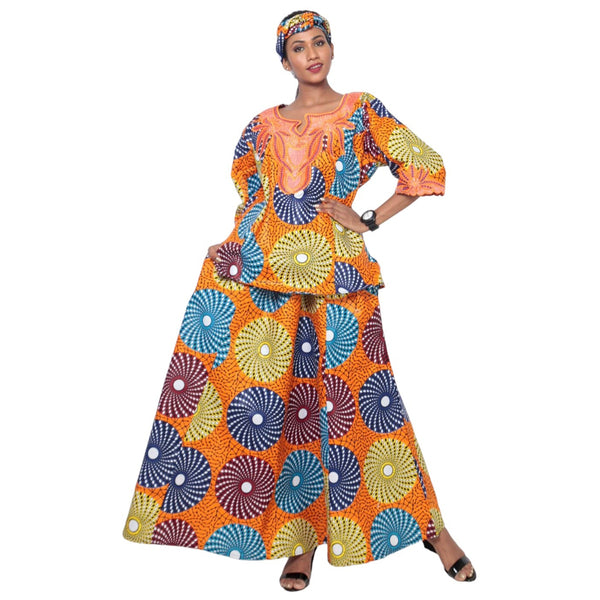 Women's Heavy Embroidery Skirt Set multicolor