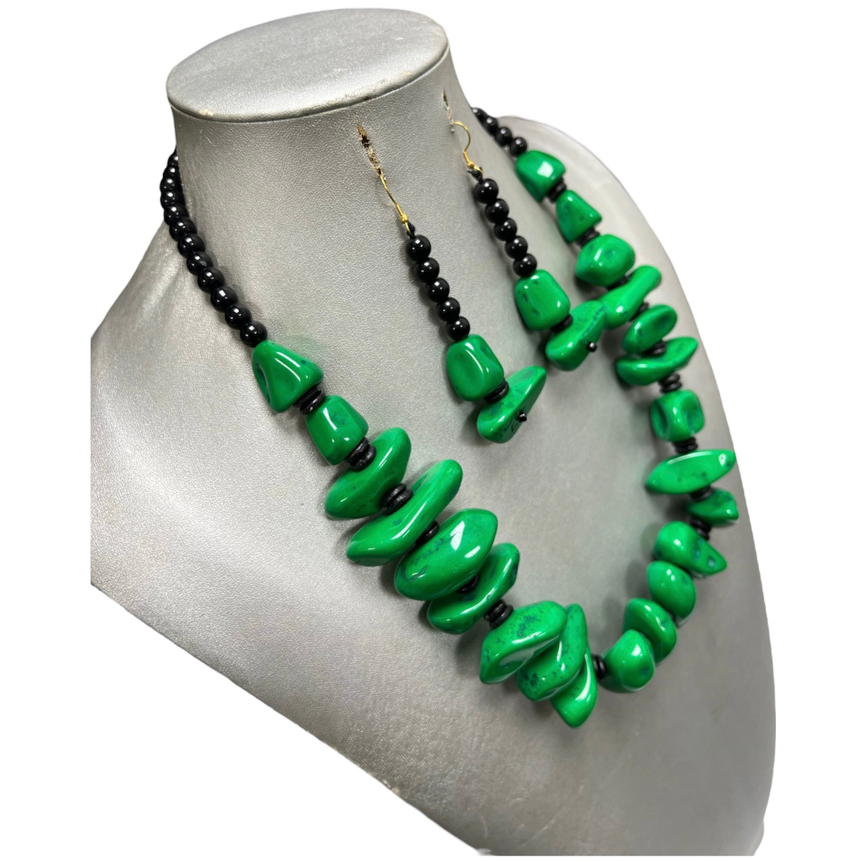 Women's African Solid Color Beaded Necklace Set -- Jewelry 53
